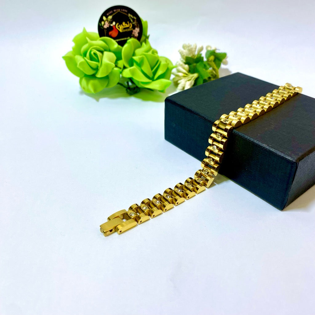 Bracelet Zircon Watch Styled (Anti Tarnish)