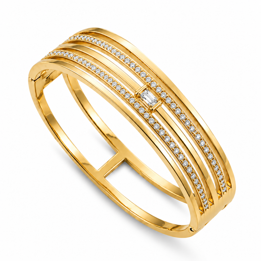 Wide Zircon Handcuff (Kara)