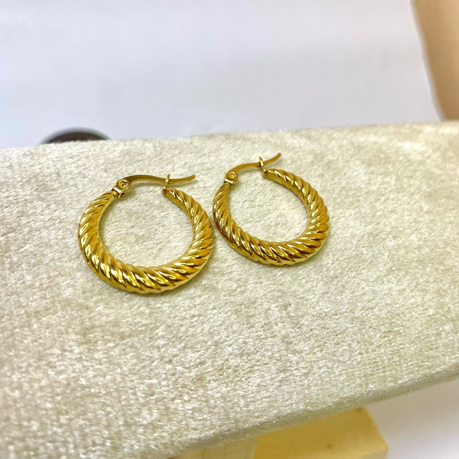 Circle Zig Hoop Earrings