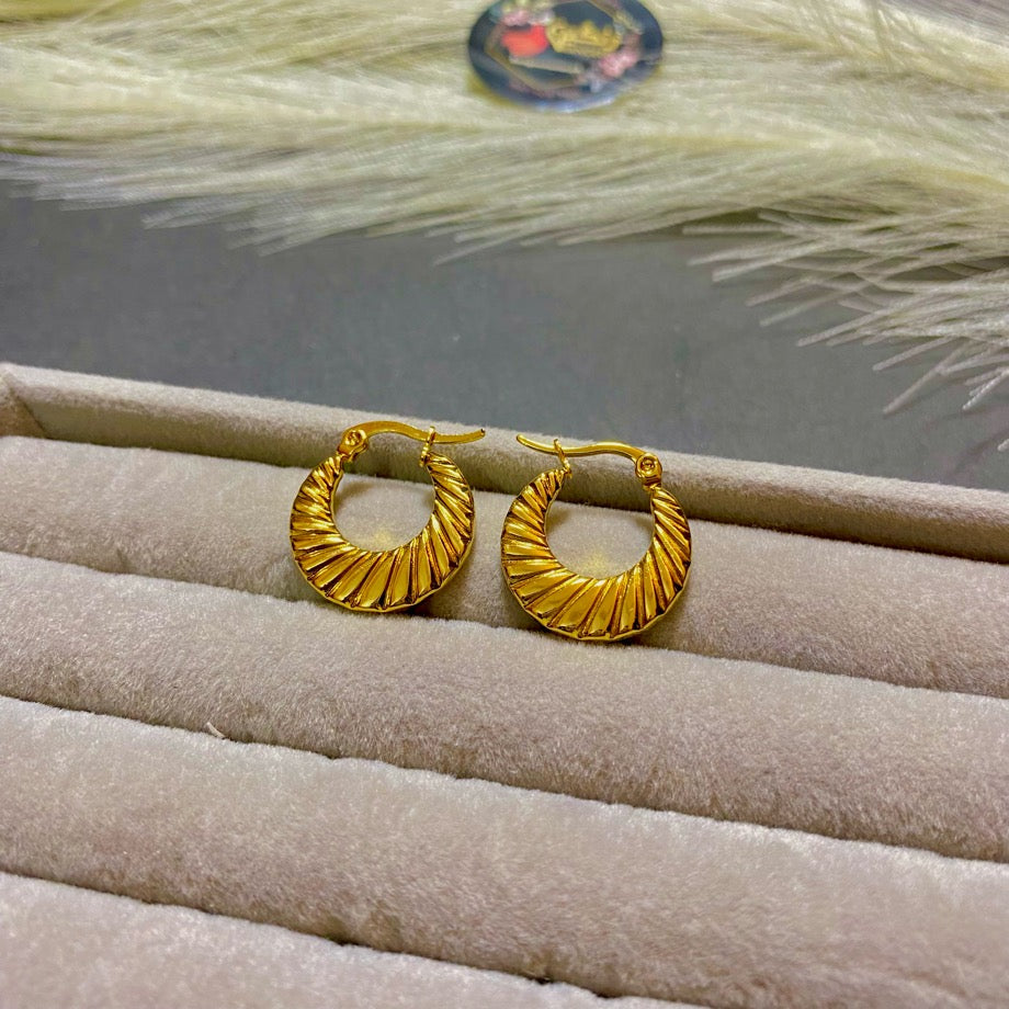 Gold Plated Hoop Earrings (Anti Tarnish)