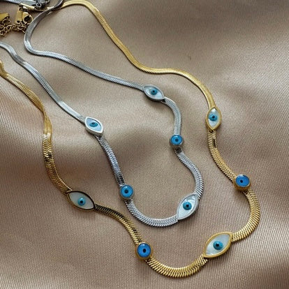 Evil Eye Snake Chain