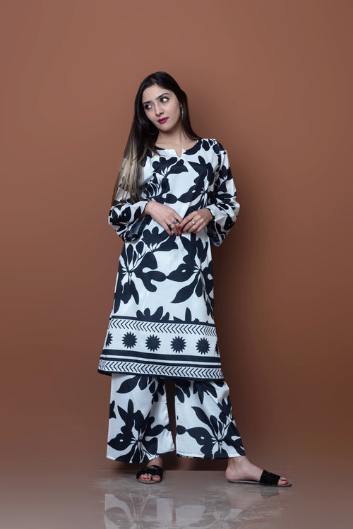 Monochrome Grace - Beggy Co-Ord Set