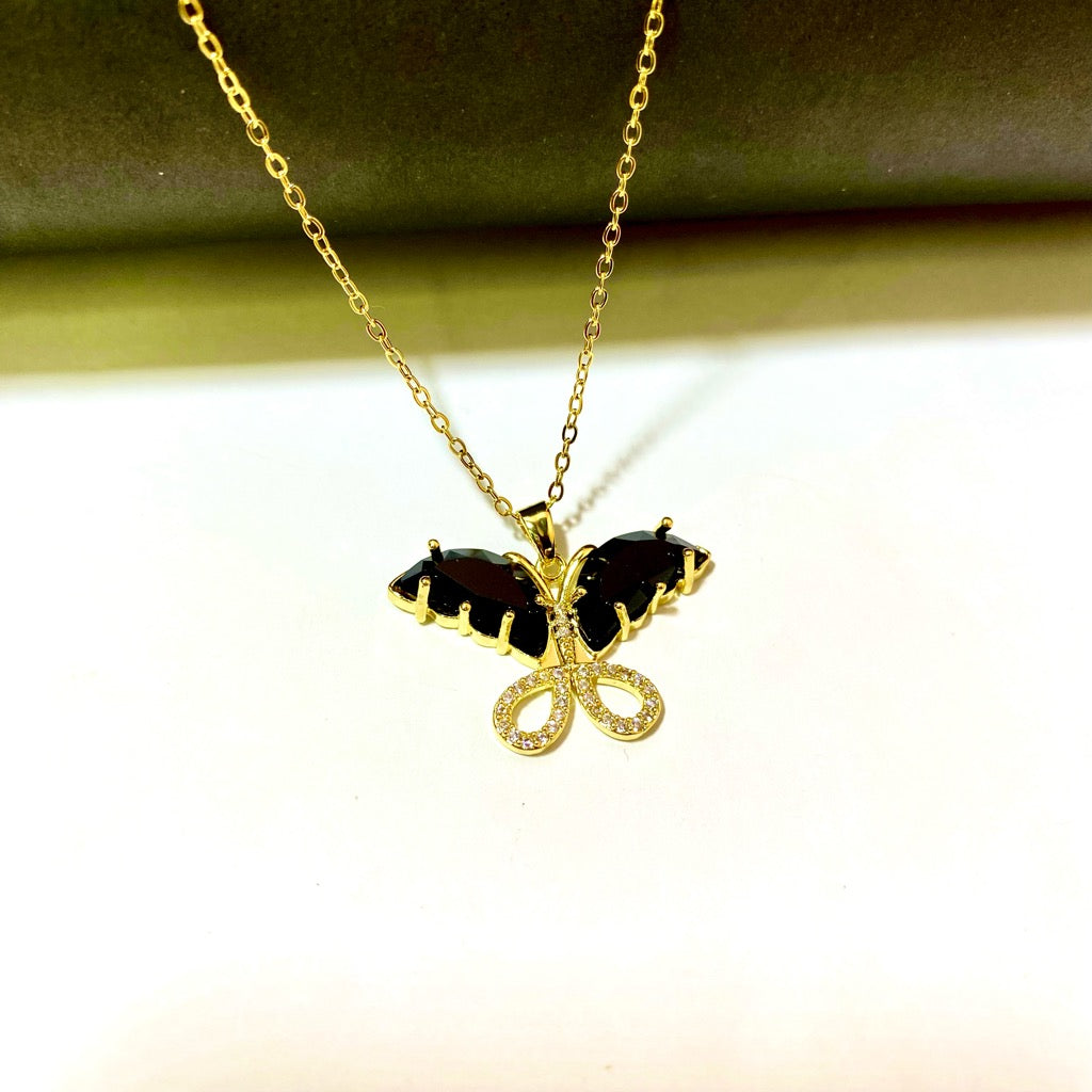 Butterfly Zircon Pendant (Anti Tarnish)
