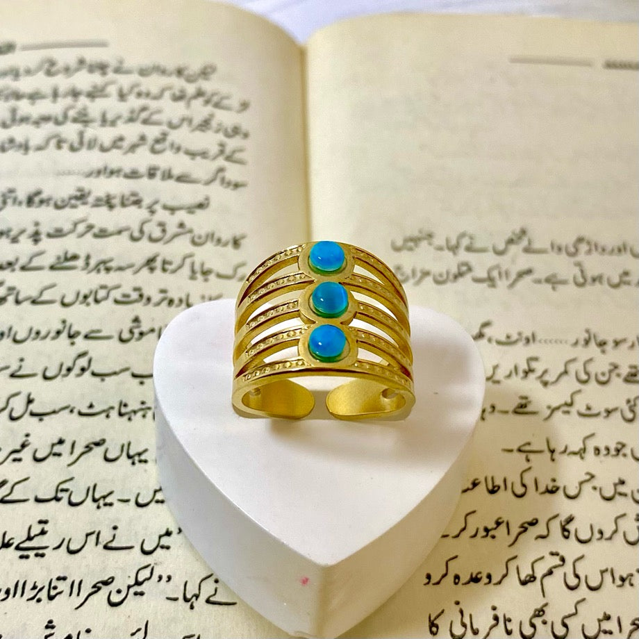 Blue Styled Ring