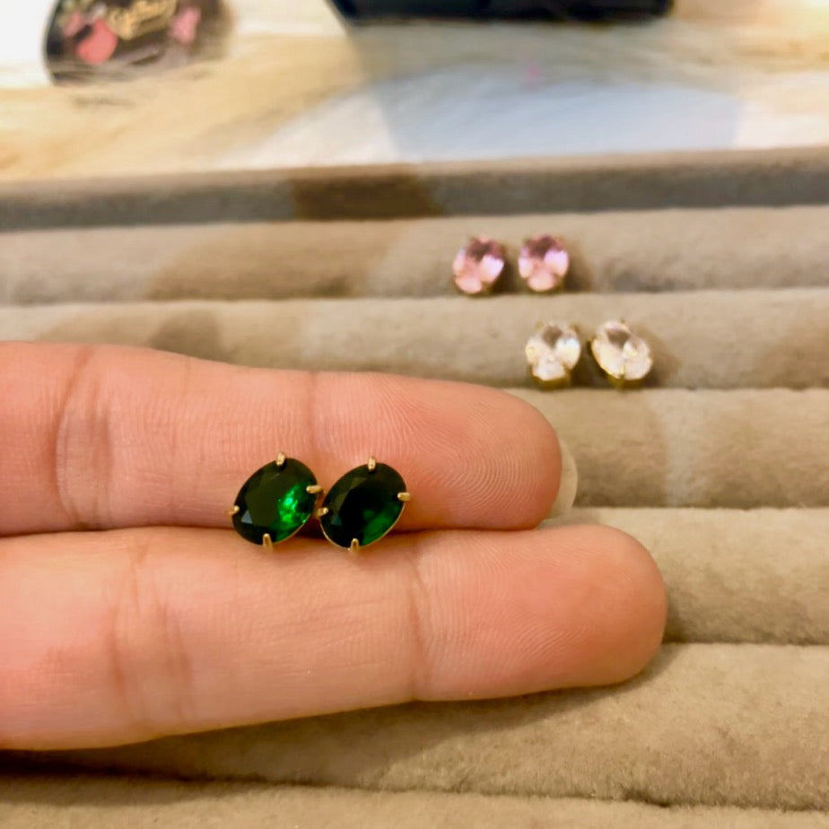 Sapphire Oval Studs