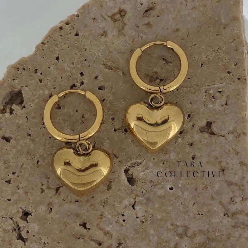 Dual link Heart Hoops