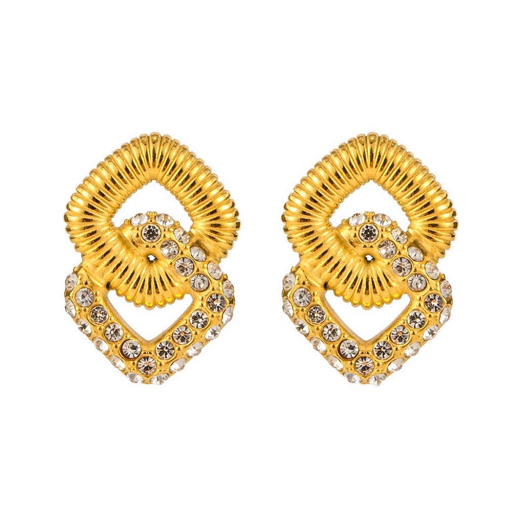 Branded Hexagon Earrings