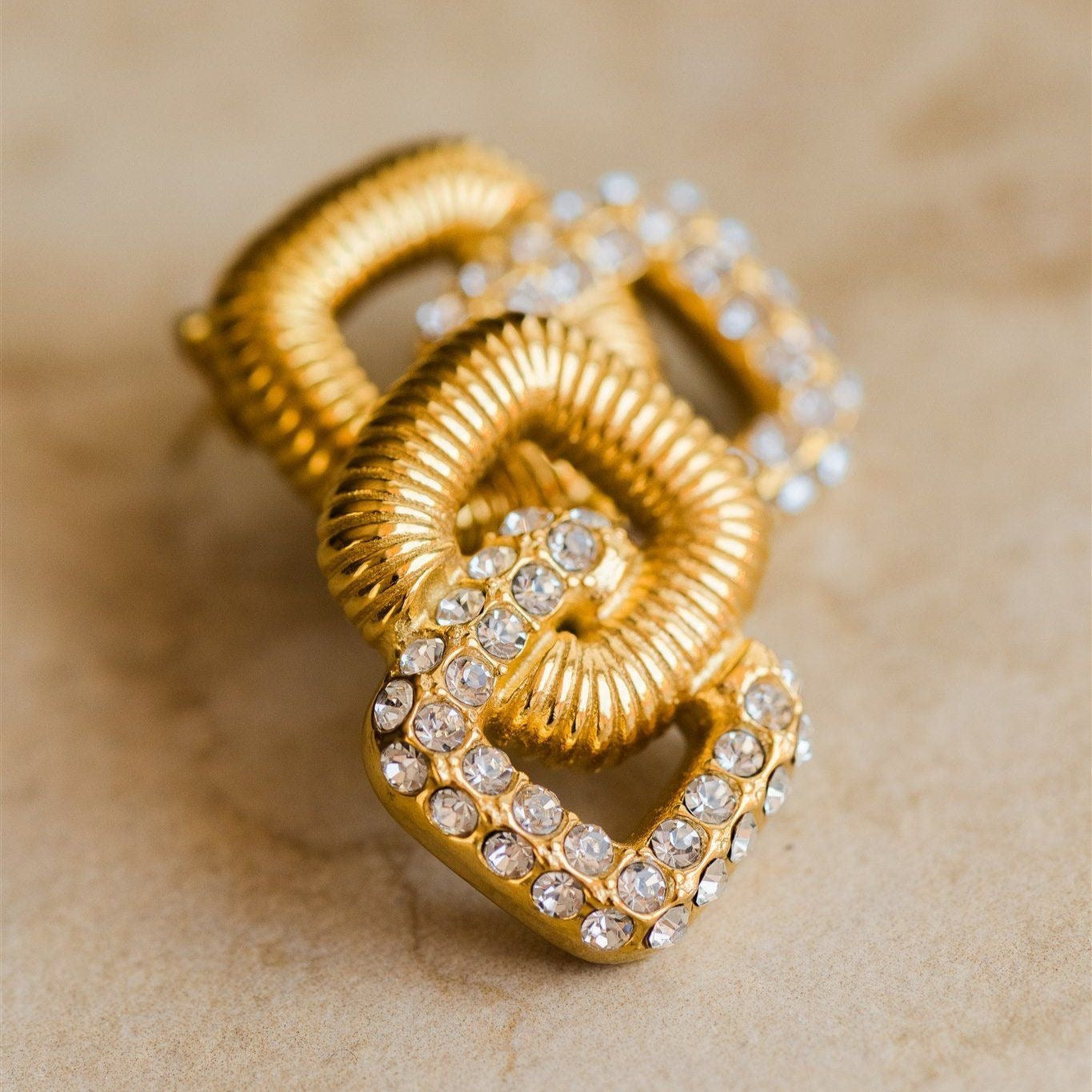 Branded Hexagon Earrings