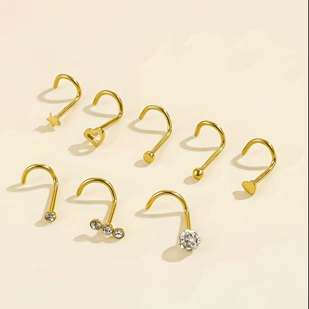 Piercing NoseRing (8Pcs)
