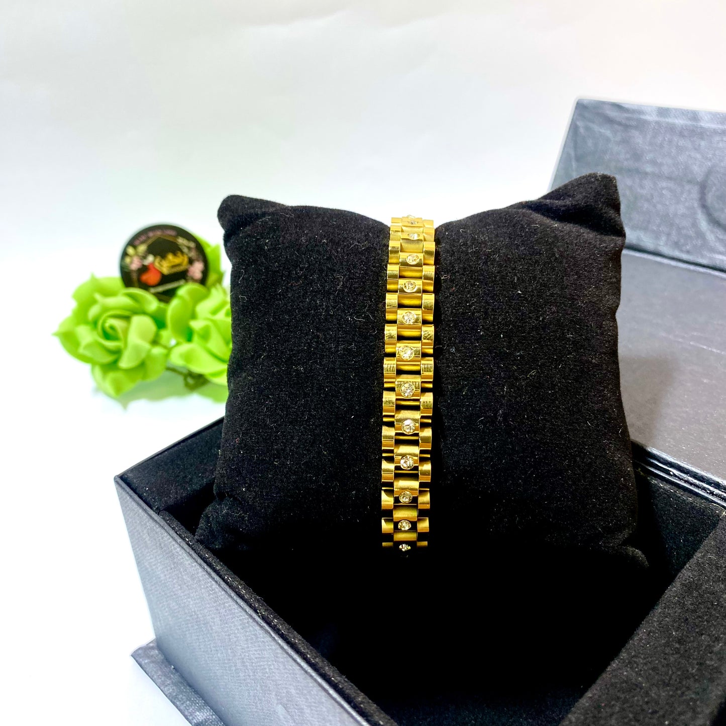 Bracelet Zircon Watch Styled (Anti Tarnish)