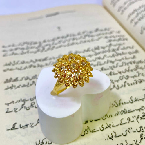 Floral Gold Plated Ring