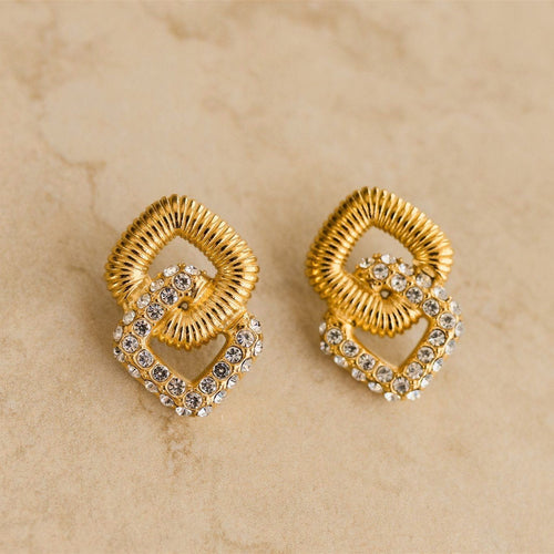 Branded Hexagon Earrings