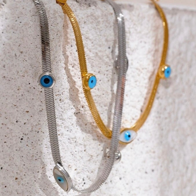 Evil Eye Snake Chain
