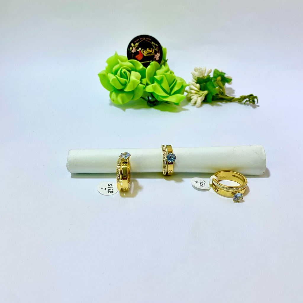 Diamond Ring zircon (Anti Tarnish)