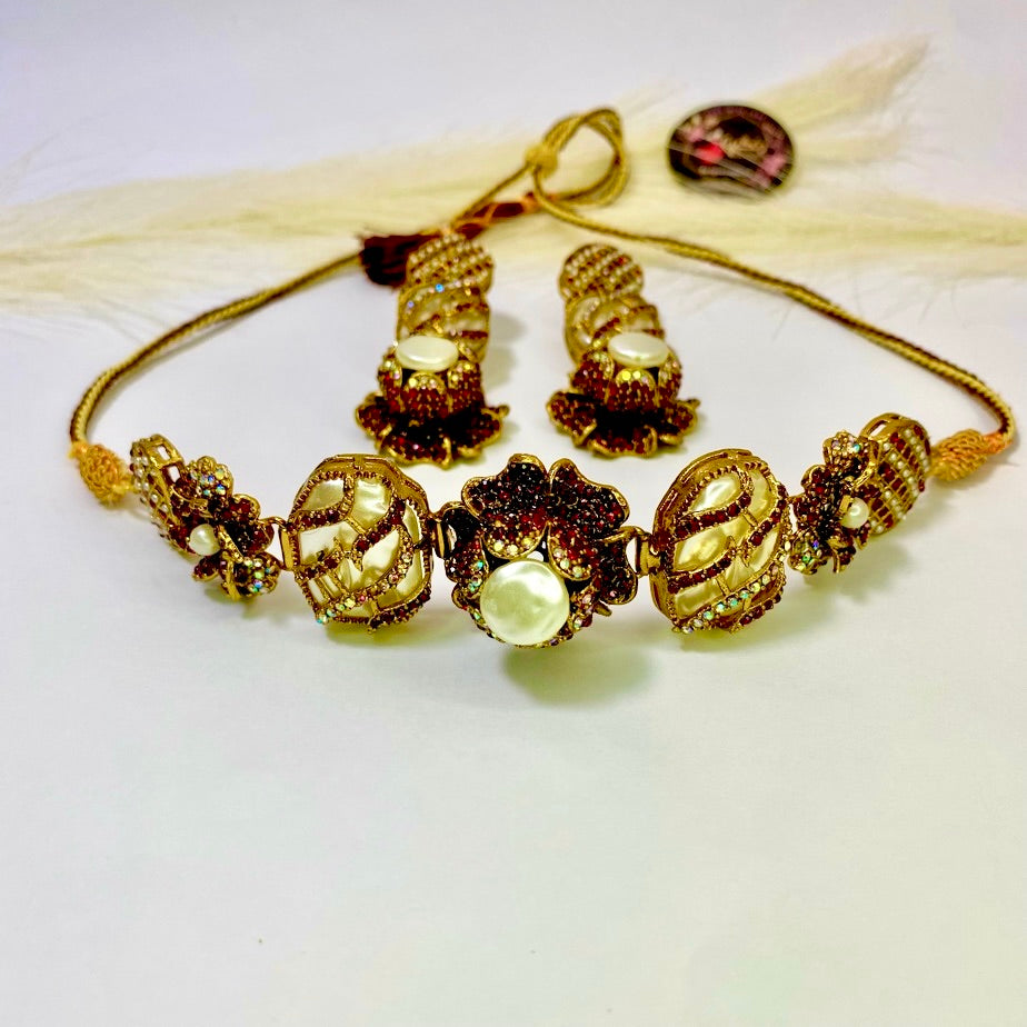 Canatolian Grace Choker Turkish Set Red