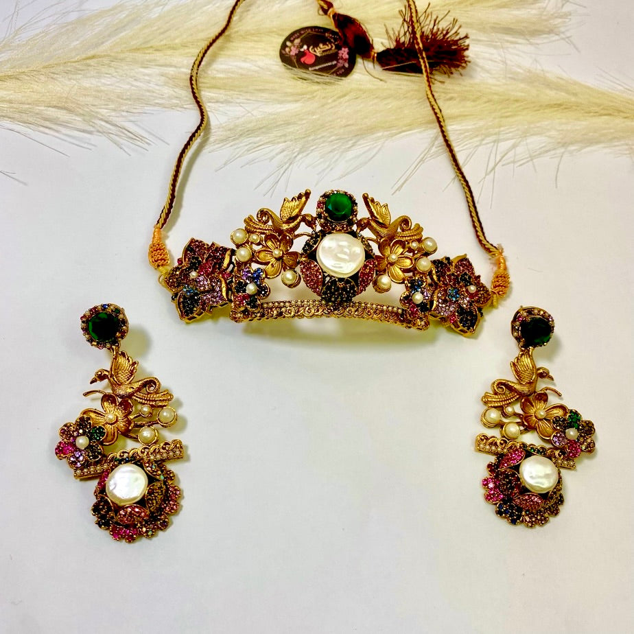 Izmire Dream Turkish Pearl Choker Multi
