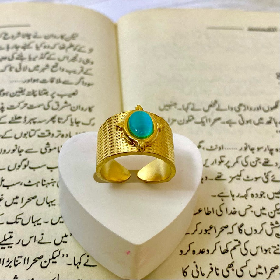 Blue Styled Ring