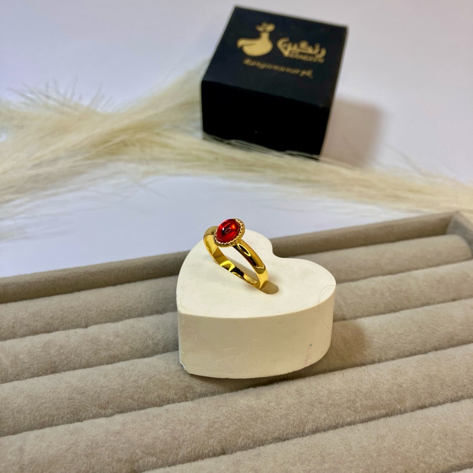 Oasis Red Stone Ring