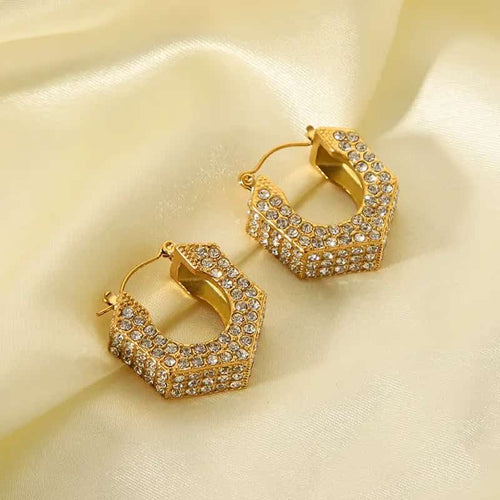 Branded Hexagon Earrings