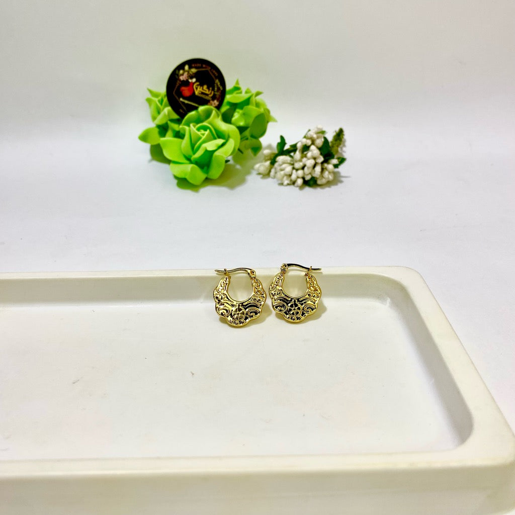 New Gold Plated Chunky Hoop Earrings (Anti Tarnish)