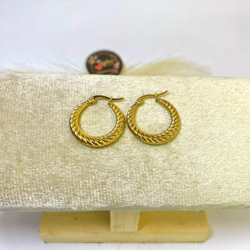 Circle Zig Hoop Earrings