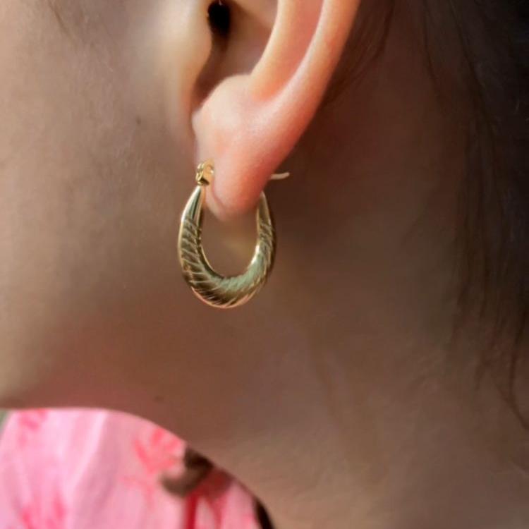 Gold Plated Chunky Hoop Earrings