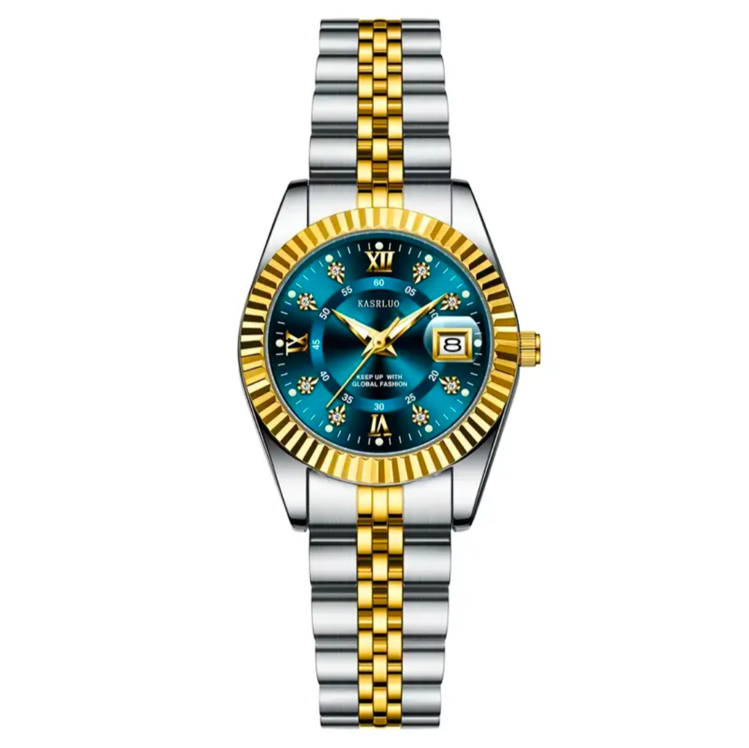 Circle Dial Watch with Date