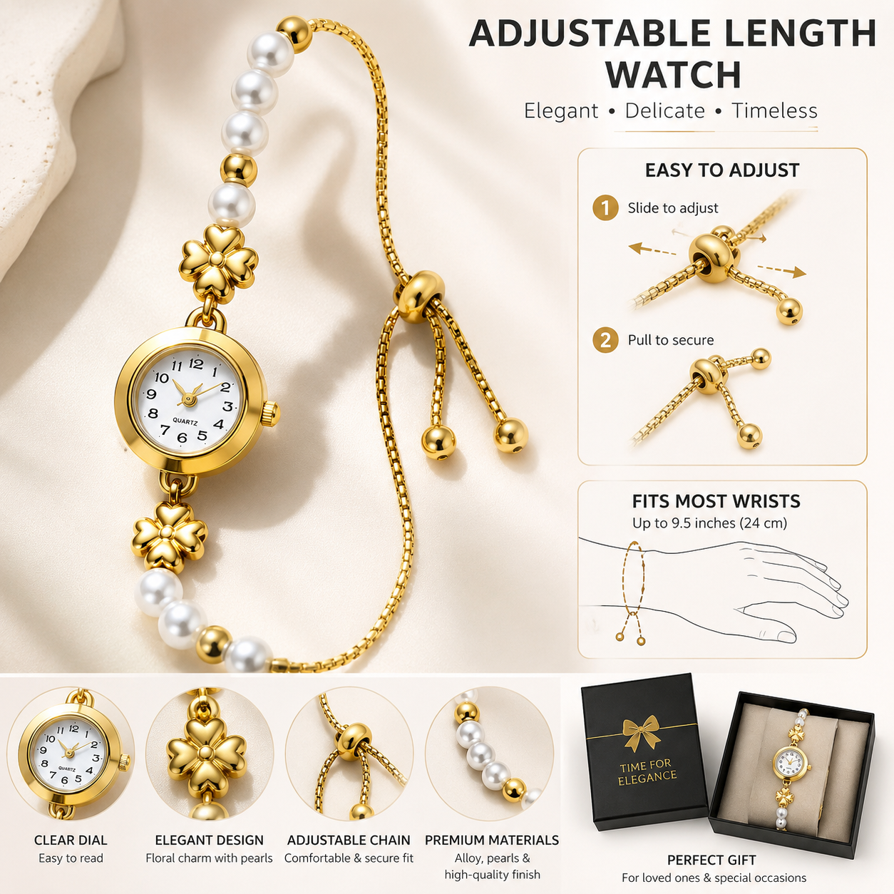 Watch Pearl Bracelet