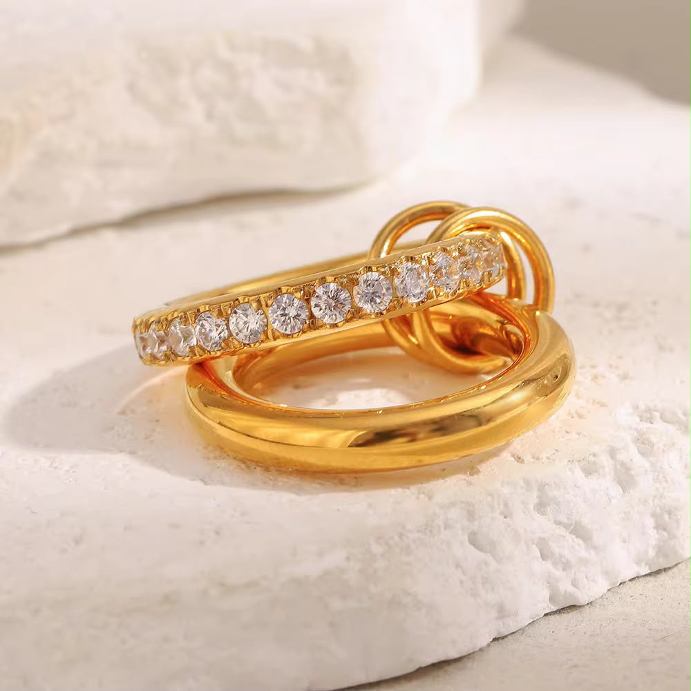 Duo Crystal Ring