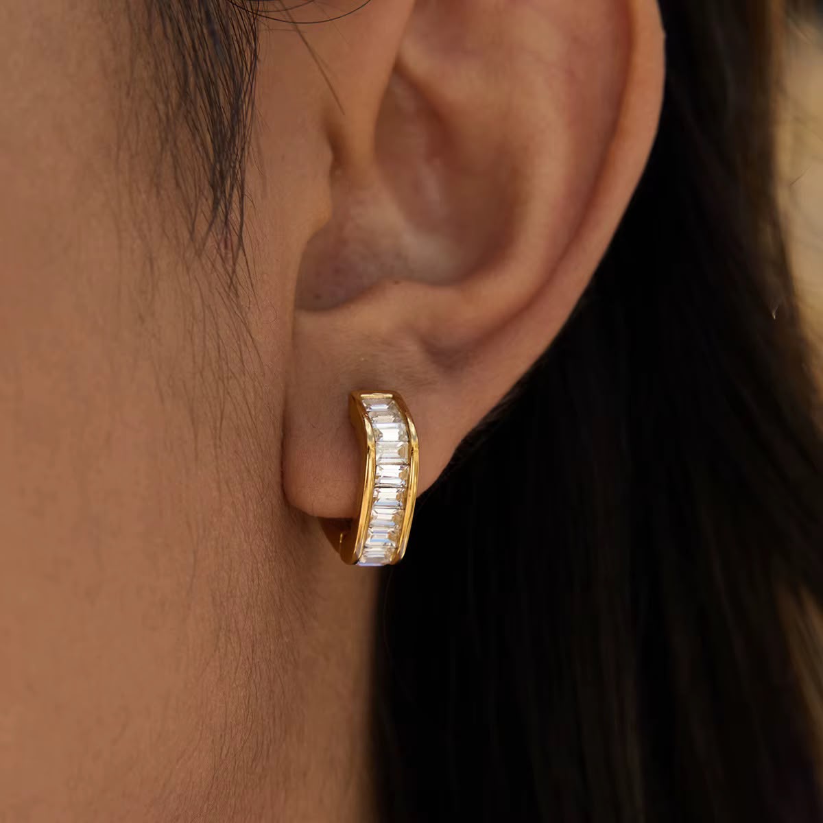 Crystal boxy Earrings