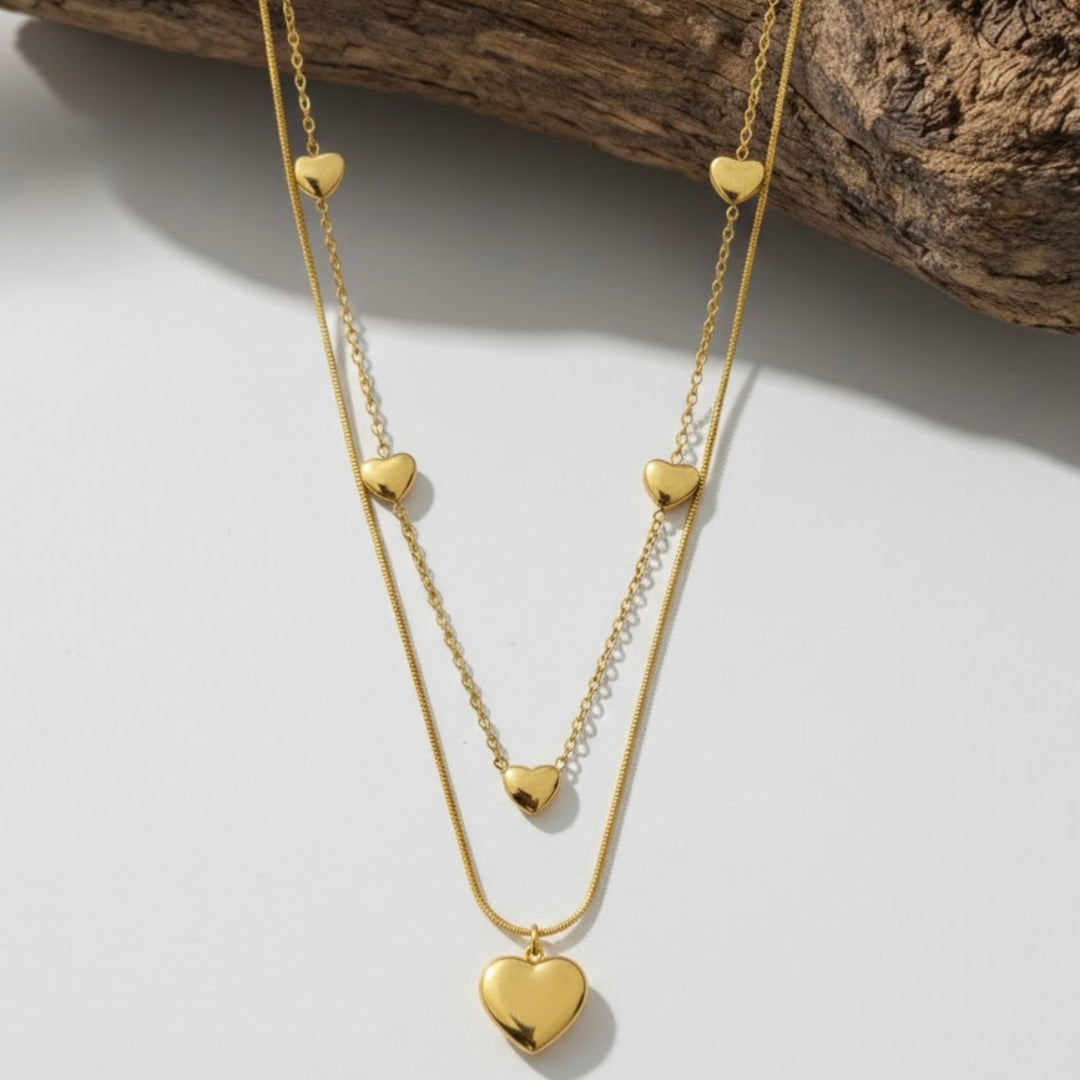 Double Layer Heart Necklace