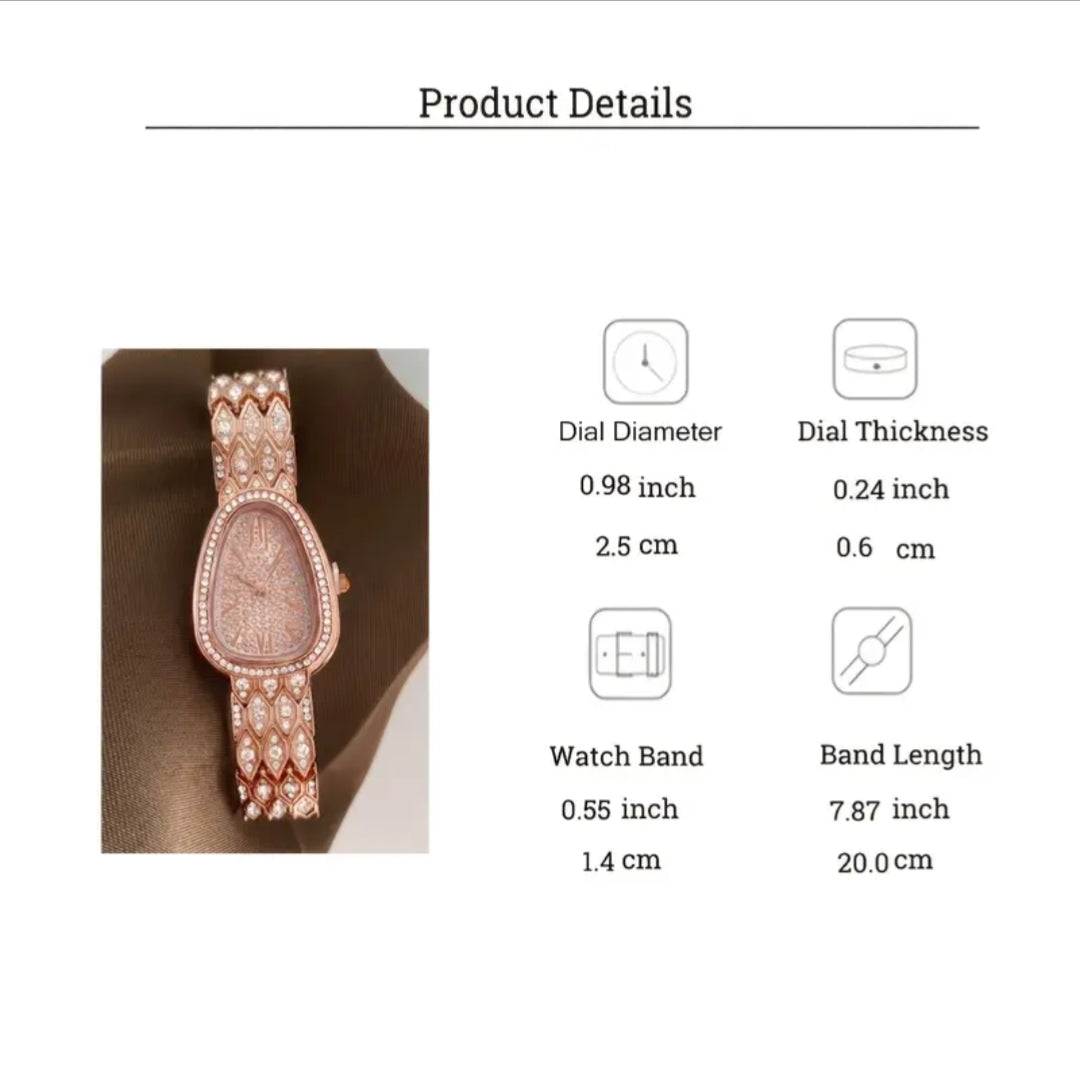 Oval Watch Zircon Diamond