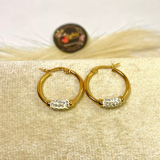 Circle Zircon hoop Earrings