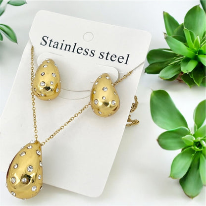 Tear Drop Zircon Set