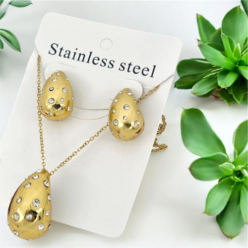 Tear Drop Zircon Set