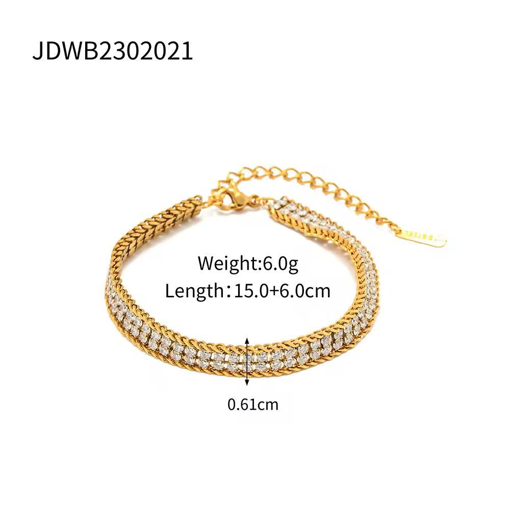Dual Luster Diamentees Bracelet