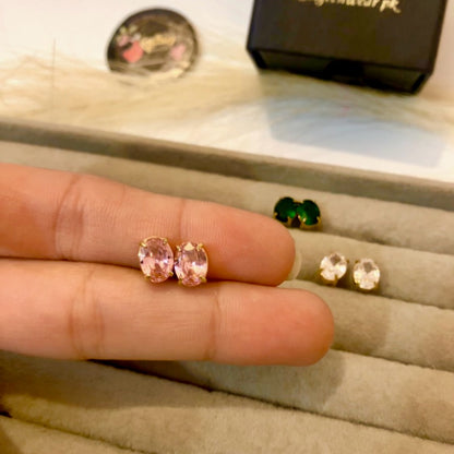 Sapphire Oval Studs
