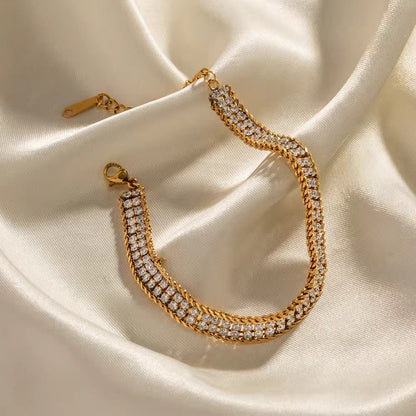 Dual Luster Diamentees Bracelet