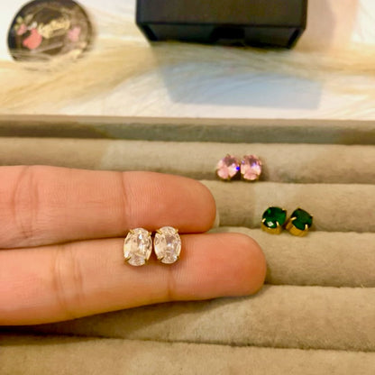 Sapphire Oval Studs
