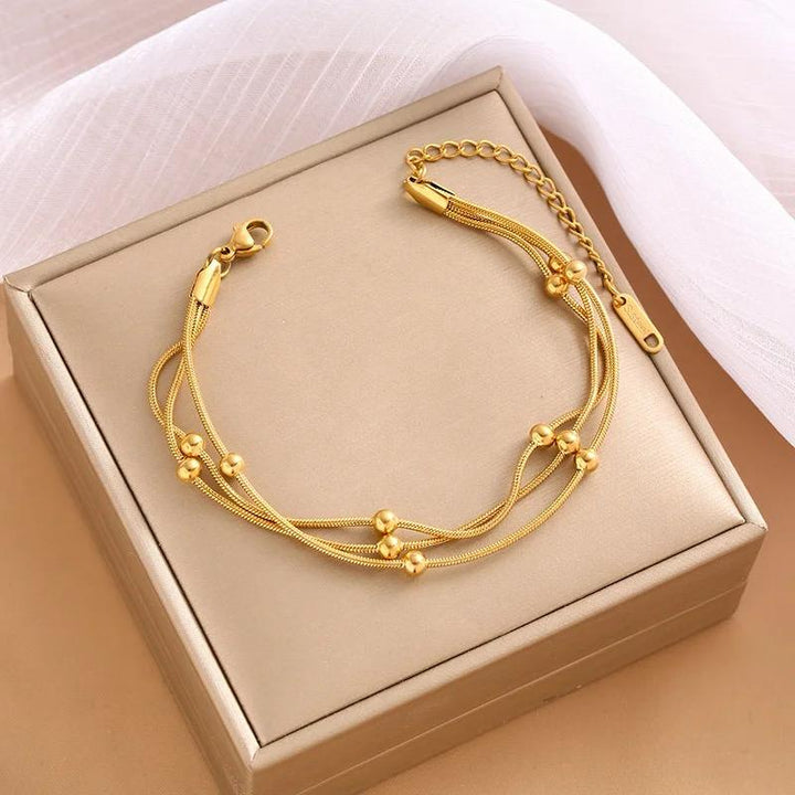 Ball Triple layer Bracelet
