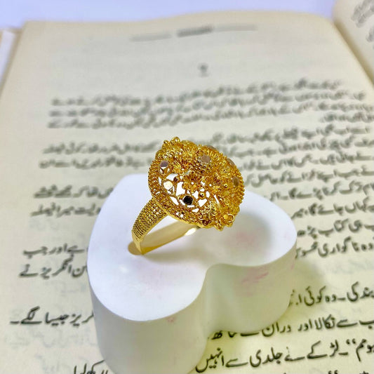 Floral Gold Plated Ring