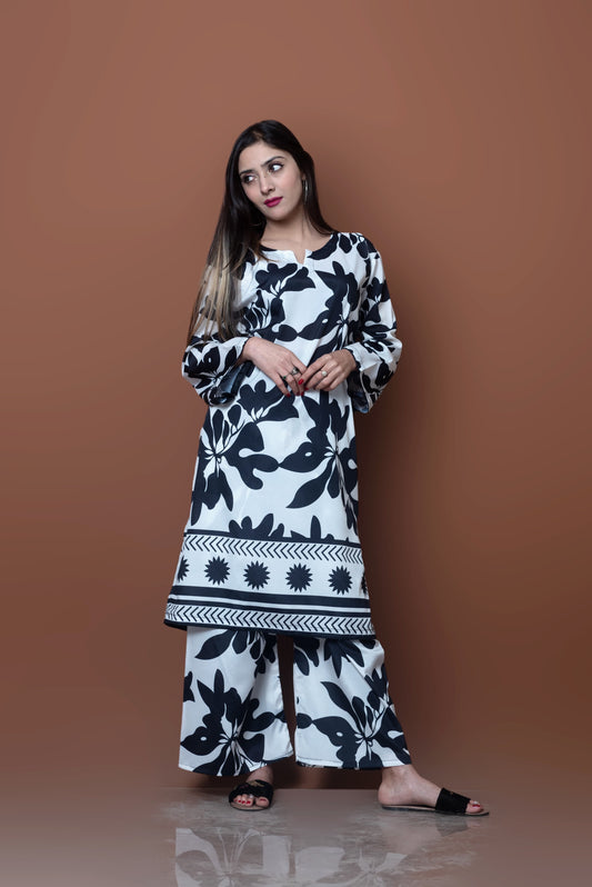 Monochrome Grace - Beggy Co-Ord Set