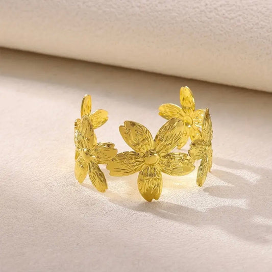 Floral Handcuff (Anti Tarnish)