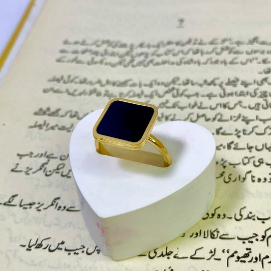 Square Black Ring