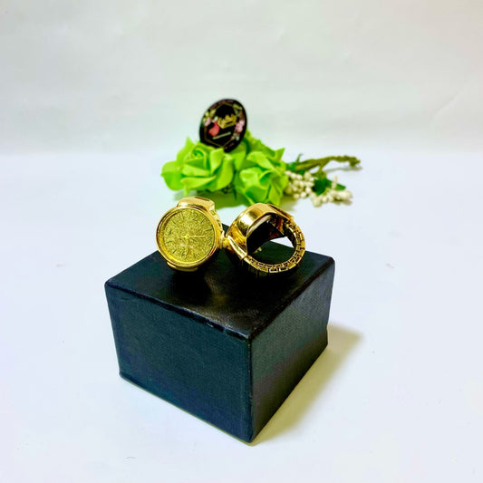 Ring Watch Golden (Adjustable & Working)