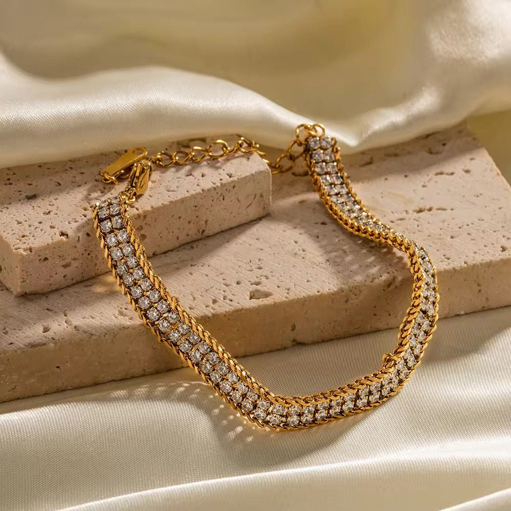 Dual Luster Diamentees Bracelet