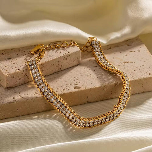 Dual Luster Diamentees Bracelet