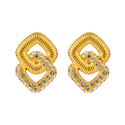 Branded Hexagon Earrings