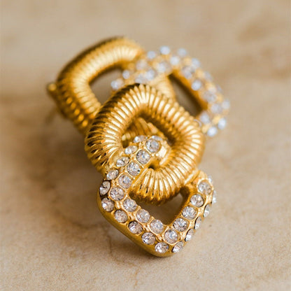 Branded Hexagon Earrings