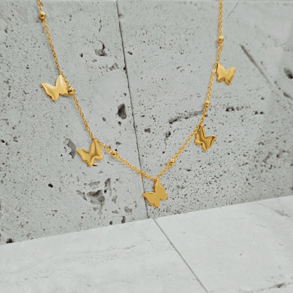 Butterfly Necklace (Anti Tarnish)